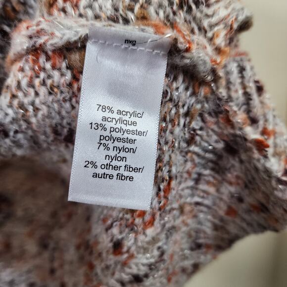 Maurices‎ multi color knit oversized open front cardigan sweater womans size L - Picture 8 of 9